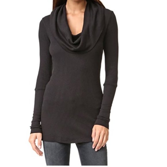 Tops - Splendid Cowl Neck Top in Black - So Cozy!
